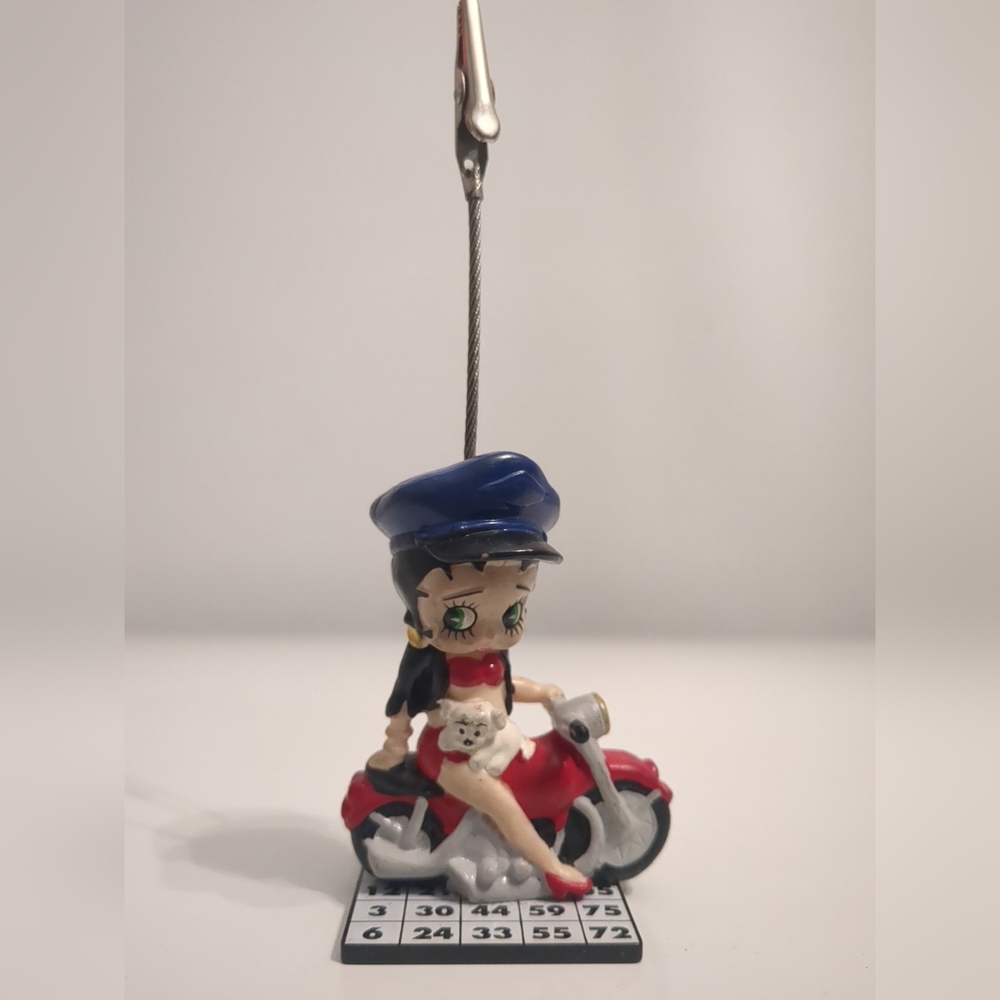 Betty Boop Note/Picture Holder Bingo Motorcycle